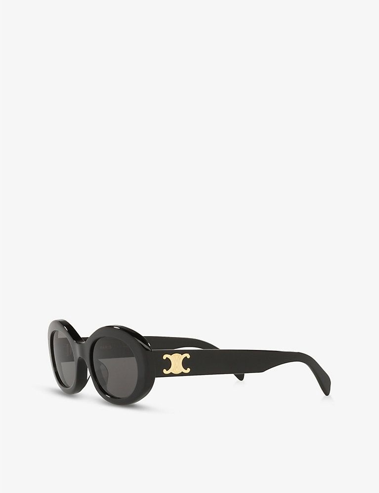 CELINE CL40194U oval-frame acetate sunglasses | Selfridges