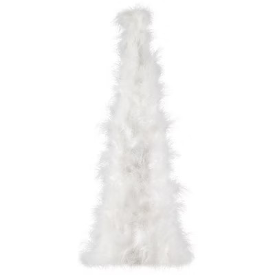 Northlight Layered Wispy Feather Cone Tree Christmas Decoration - 19.5" - Winter White | Target