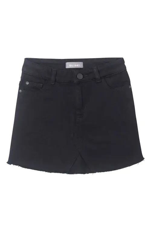 DL1961 Cutoff Black Denim Skirt in Jet Set at Nordstrom, Size 12 | Nordstrom