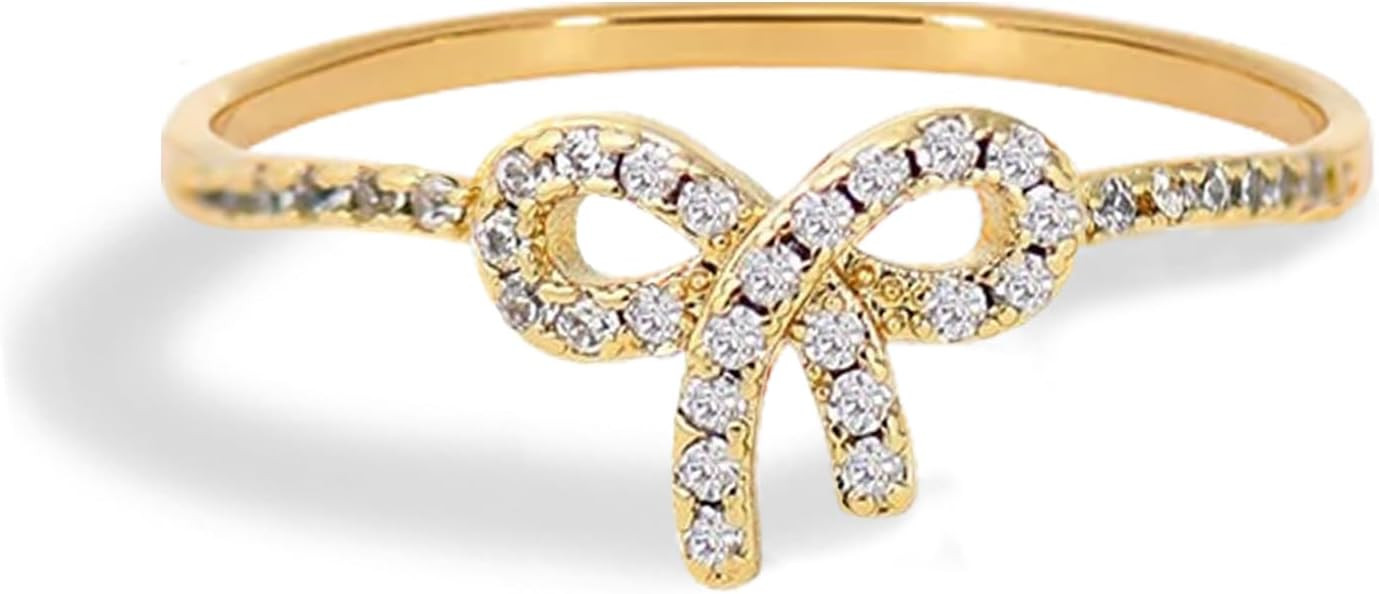 Harry and Henry Bow Ring for Women Gold Bow Knot Statement Rings Dainty Stackable Fashion Jewelry... | Amazon (US)