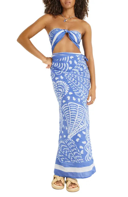 Vitamin A® Samara Cover-Up Sarong in Blue at Nordstrom | Nordstrom