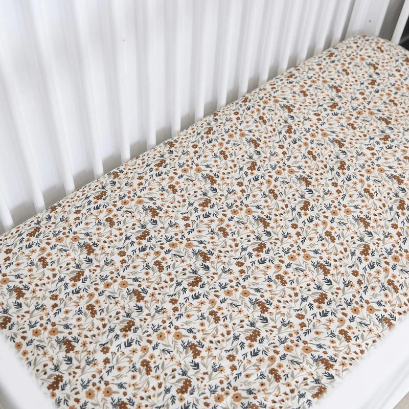 Harvest Floral Muslin Crib Sheet | Project Nursery