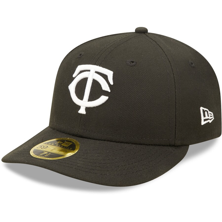 Minnesota Twins New Era Black & White Low Profile 59FIFTY Fitted Hat | Fanatics