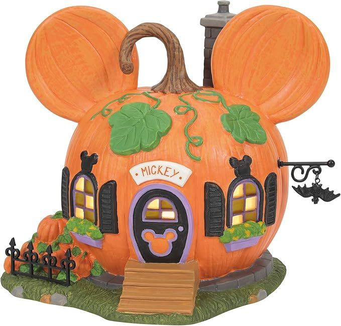 Department 56 Disney Village Halloween Mickey Mouse Pumpkintown House Lit Building, 5.83 Inch, Mu... | Amazon (US)