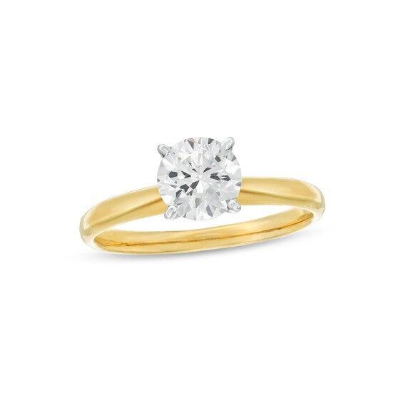 Diamond Solitaire Ring 1 carat Round-cut 14K Two-Tone Gold | Kay Jewelers