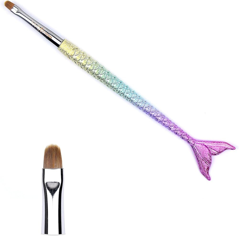 Whats Up Nails - Mermaid #2 Round Brush for Clean Up Cuticles Skin Around Nail | Amazon (US)