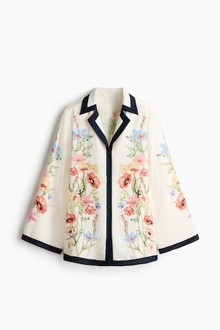 H & M - Printed lyocell resort shirt - Cream/Floral | H&M (US + CA)