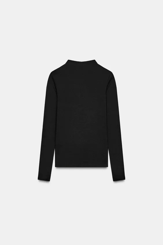 HIGH NECK T-SHIRT | Zara UK