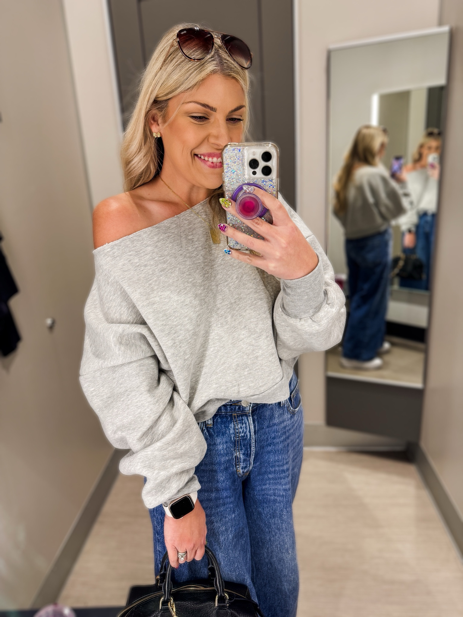 Cozy off the shoulder sweatshirt was just what the cold weather called for today! 

#LTKFindsUnder50 #LTKMidsize #LTKStyleTip