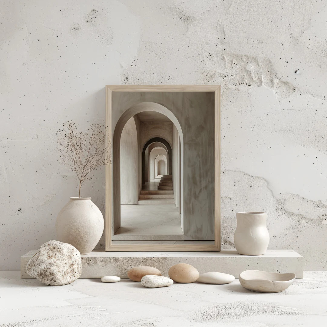 Neutral Arches Art Print, Minimalist Architectural Home Decor - Etsy | Etsy (US)