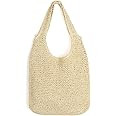 Ayliss Women Straw Woven Summer Beach Bag Tote Shoulder Handmade Weaving Handbag | Amazon (US)