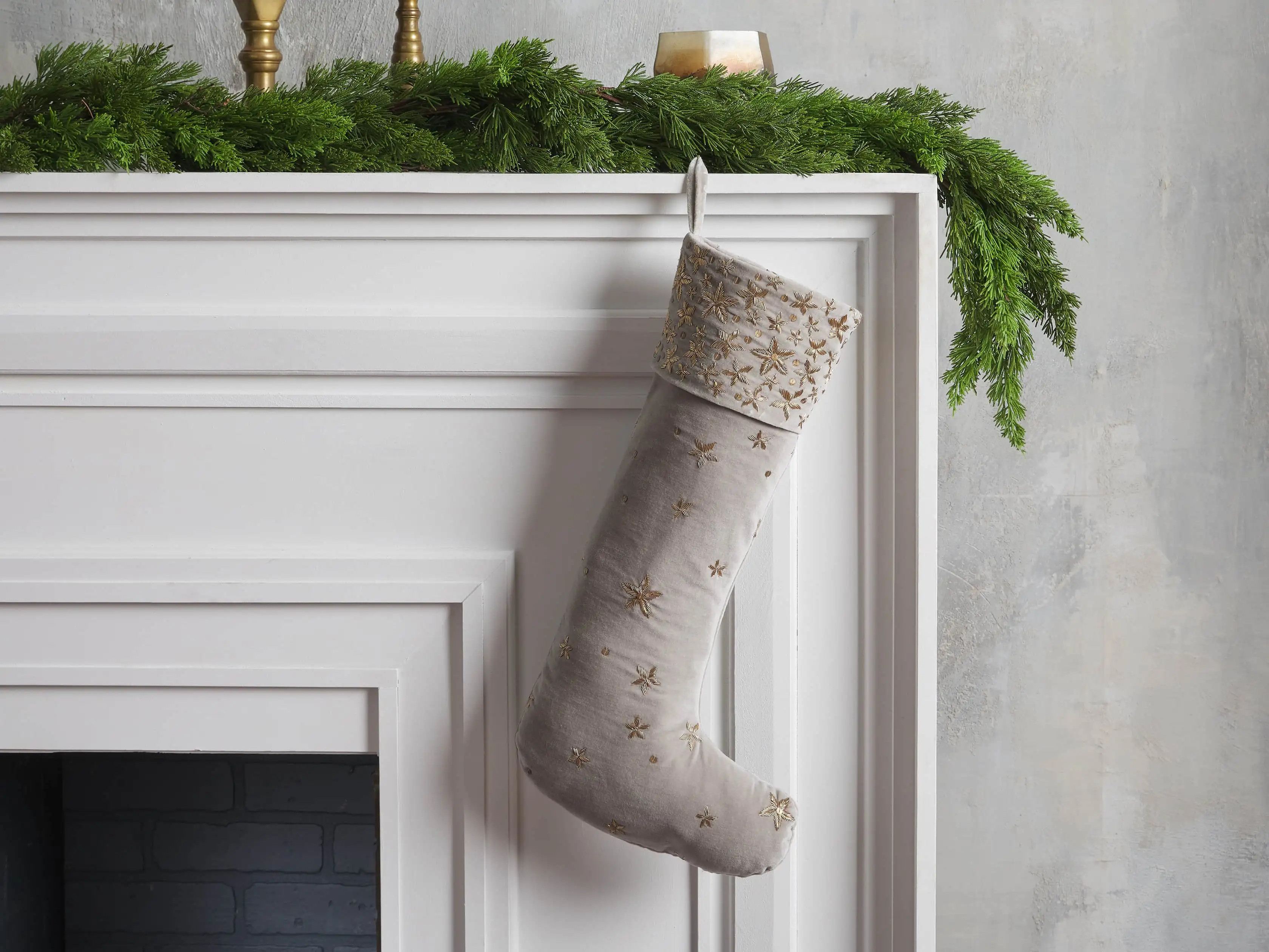 Grey Starburst Stocking | Arhaus | Arhaus