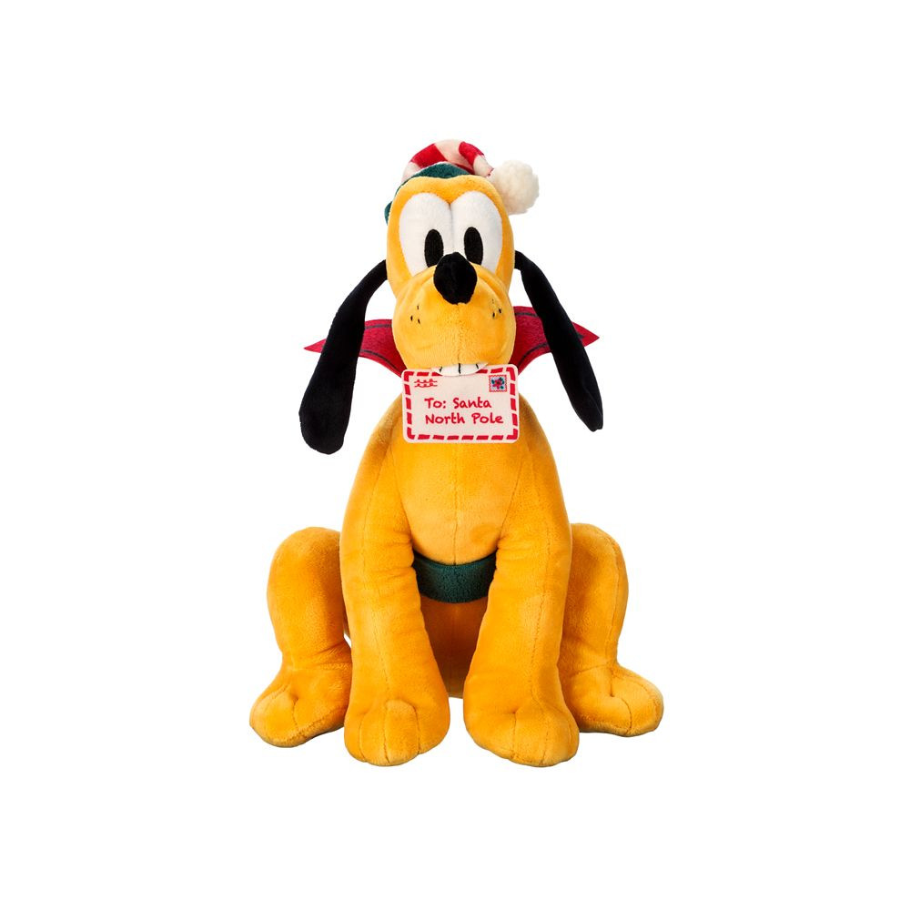 Pluto Holiday Plush – Medium 12'' | Disney Store | Disney Store