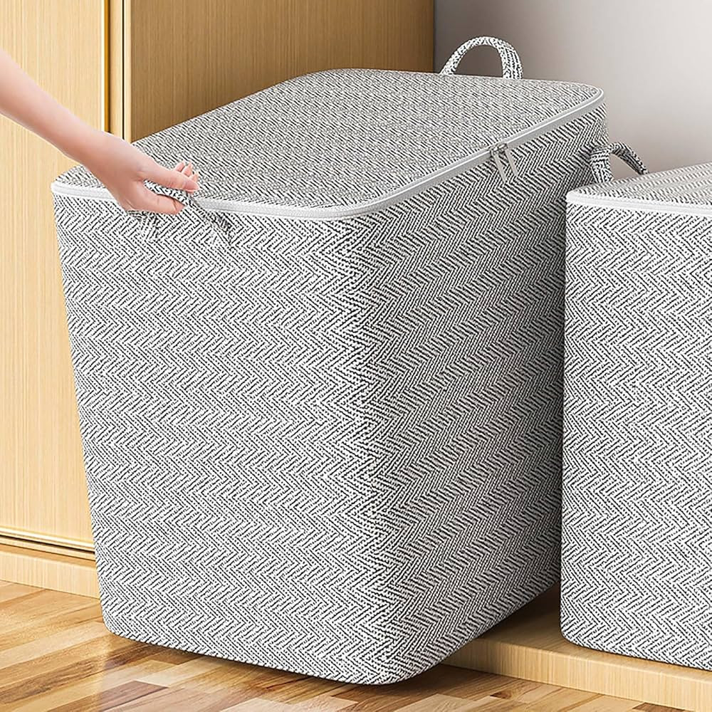 Lopunny Home Storage Bins Non-woven Zipper Closet Organizers and Storage Box, 2024 New Year Moving Quilt Storage Basket Travel Large-Capacity Storage Bag (B-M(18.89 * 17.32 * 18.89inch)) | Amazon (US)
