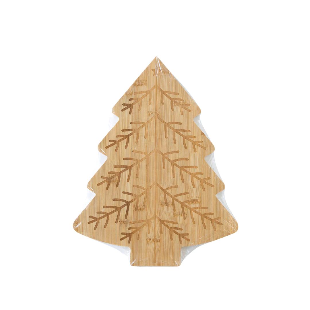 Christmas Memories Christmas Tree Shaped Bamboo Cutting Board | My Mind's Eye
