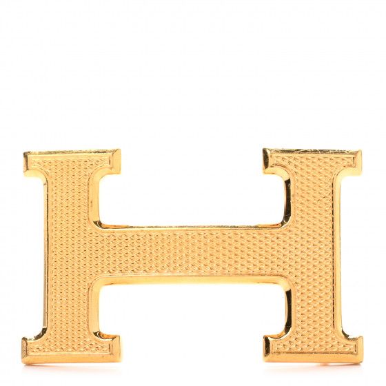 HERMES Guilloche 32mm H Belt Buckle Gold | Fashionphile