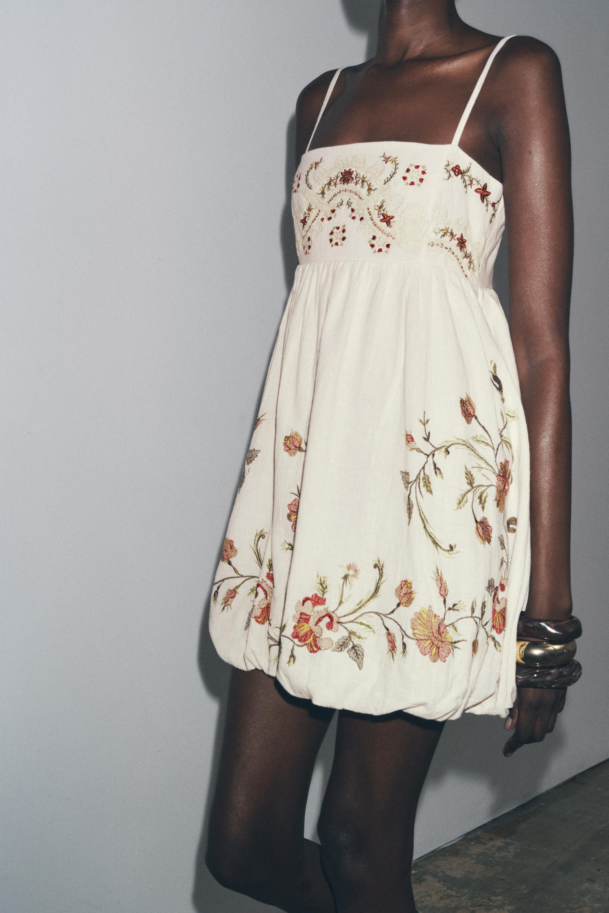 ZW COLLECTION EMBROIDERED SHORT DRESS | Zara US