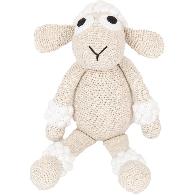 Baby Toys | Sheep Organic Knit Stuffed Animal (Tan) | Cuddoll from Maisonette | Maisonette