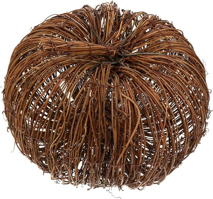 HEALLILY 1Pc Halloween Pumpkin Rattan Wicker Rattan Balls Halloween Decorations Rattan Pumpkin Ha... | Amazon (US)