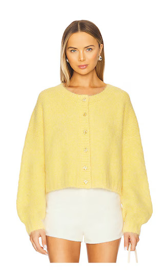 Bow Knit Cardigan in Pollen | Revolve Clothing (Global)