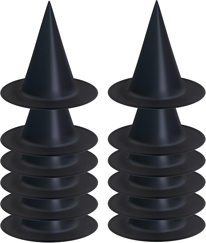 Tepoobea 12 Pack Halloween Black Witch Hat Decorations Halloween Decor Hocus Pocus Costume Access... | Amazon (US)
