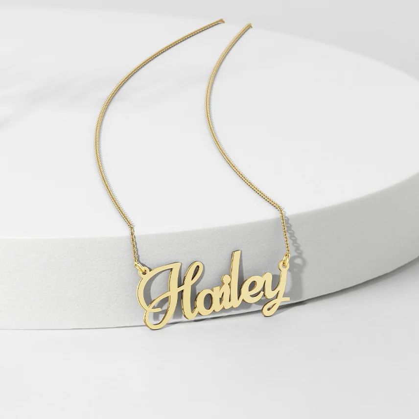 Personalized Name Necklace in 10K Yellow Gold | Angara US