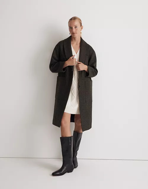 Carlton Coat in Houndstooth | Madewell