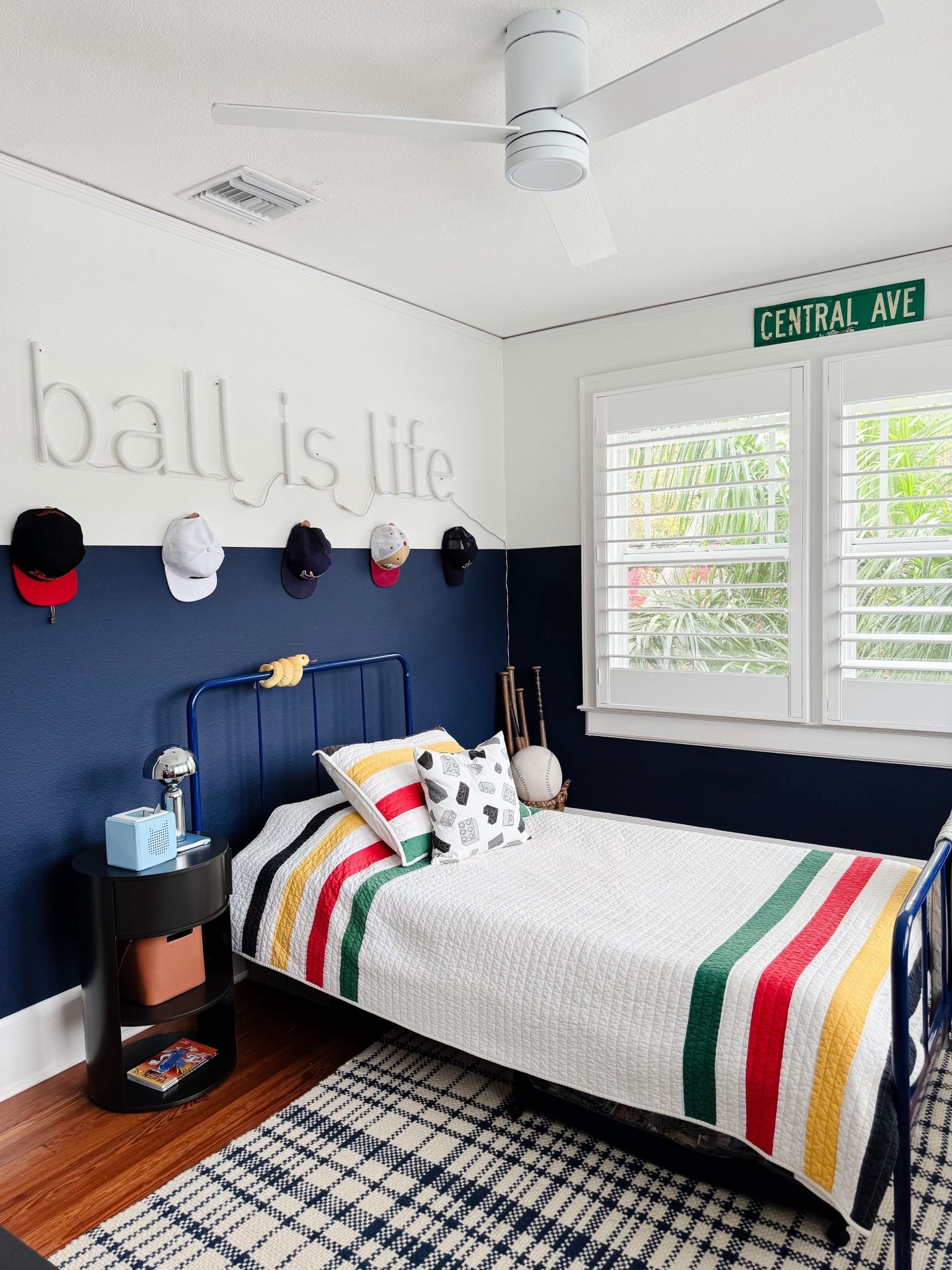 Simply an all American boy room that grows with him 