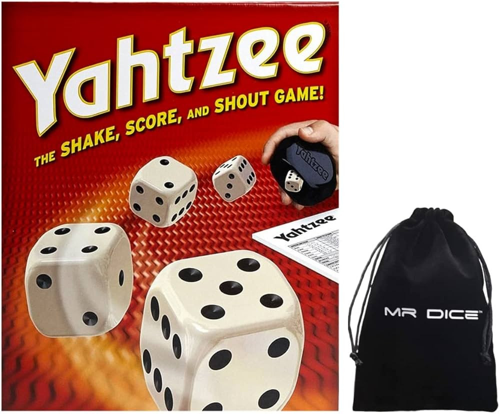 Mr Dice Classic Yahtzee Game - Card Board Games for Family Night Bundle Drawstring Bag | Amazon (US)