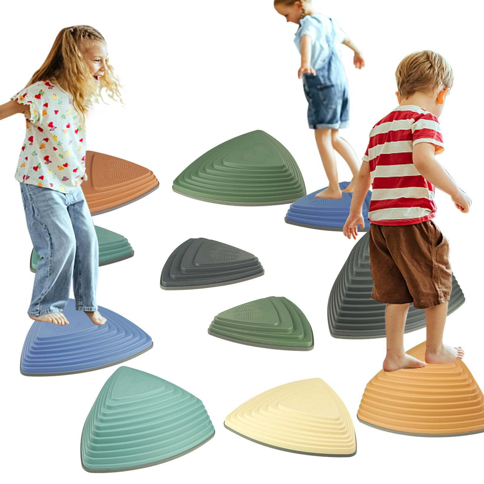 Gentle Monster Stepping Stones for Kids, Set of 6/8/11 PCS for Balance with Non-Slip Bottom - Exe... | Amazon (US)