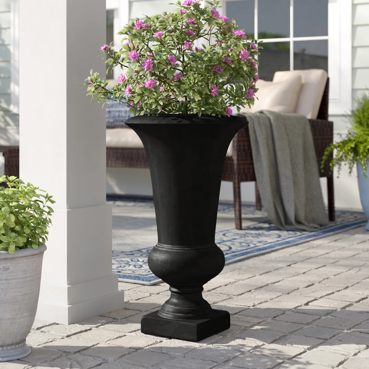 22.75" H Handmade Magnesium Oxide Tall Urn Planter Pot | Wayfair North America