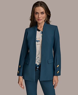 Donna Karan New YorkWomen's Button-Sleeve Blazer, Regular & Petite | Macy's