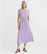 Petite Side Paneled Midi Pocket Dress | LOFT