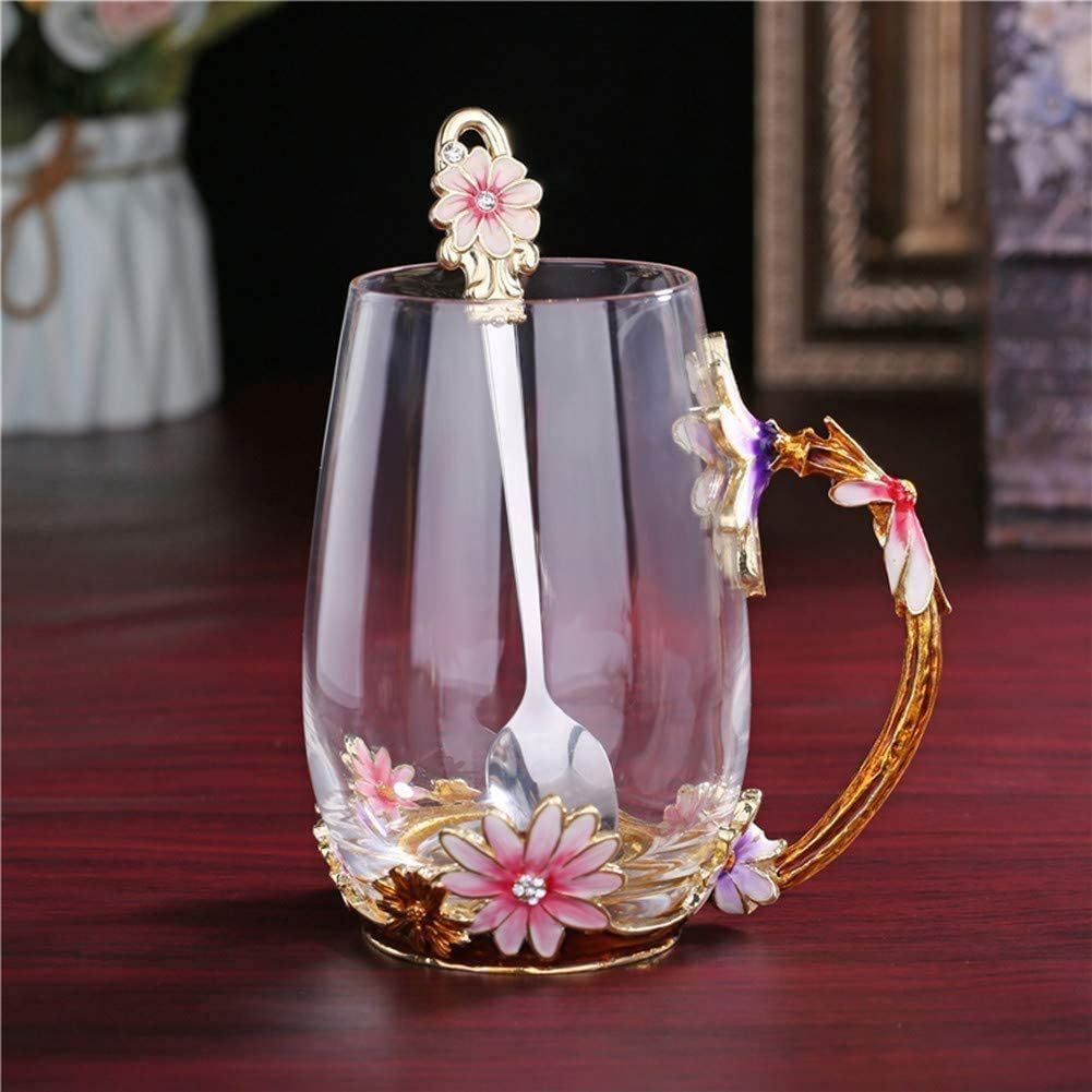 Luka Tech Mothers Day Gifts For Mom,Mom Gifts From Daughter Son,Daisy Flower Glass Tea Cups Best ... | Amazon (US)