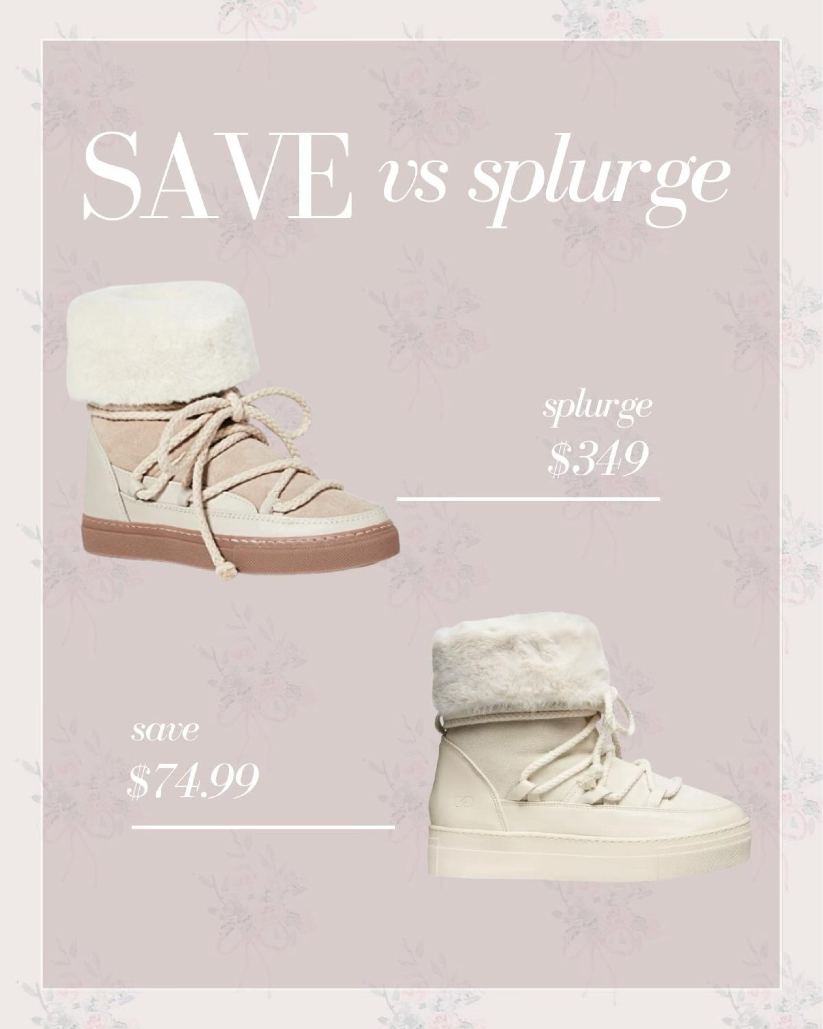 Snow boots look for less! Under $100 lookalike to my favorite Inuikki moon boots  

#LTKunder100 #LTKstyletip #LTKshoecrush