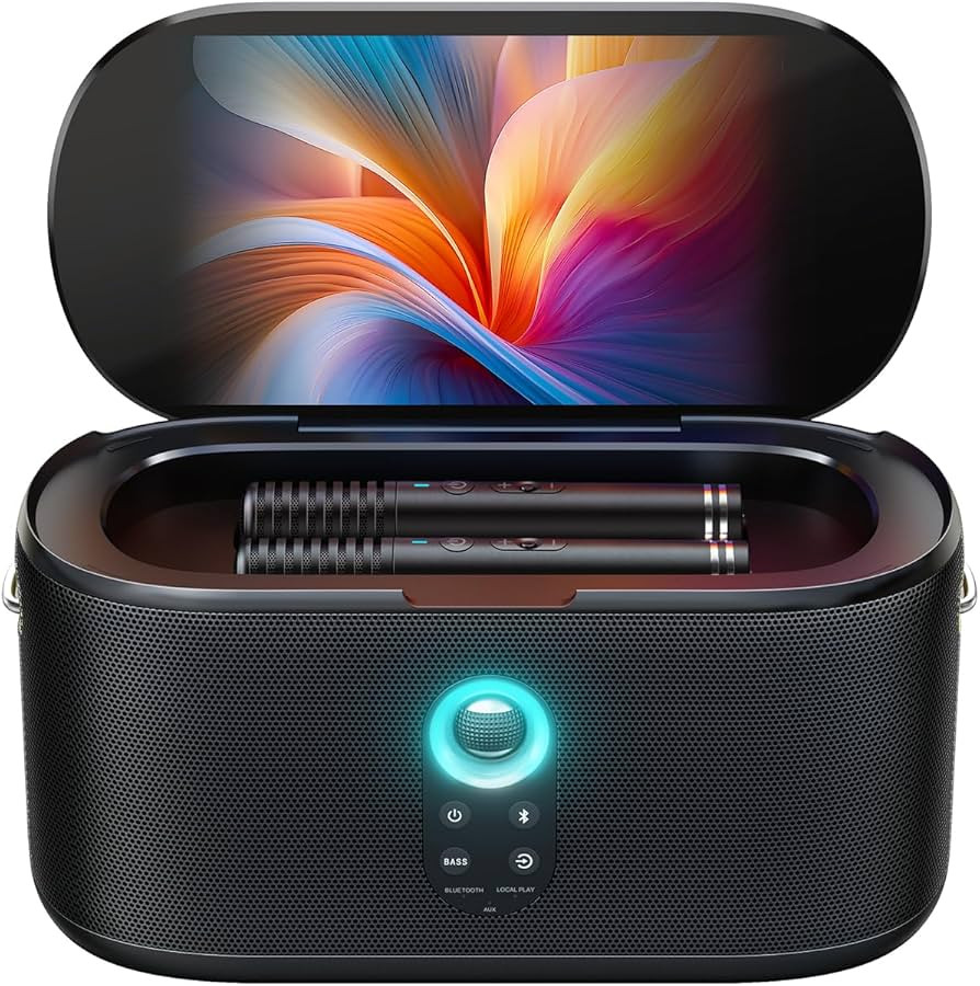 Smart Karaoke Machine, Built-in 10.1" Screen Lyrics Display for Adults Kids, 2 Auto Charging Wire... | Amazon (US)