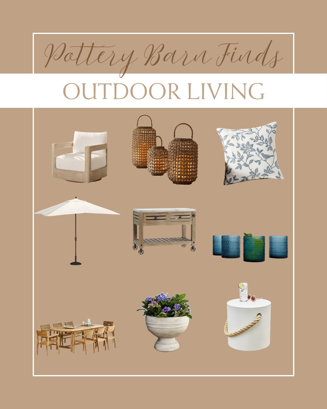 Pottery Barn outdoor finds for a timeless, elevated patio 🌿✨ Classic silhouettes, neutral tones, and quality pieces perfect for effortless outdoor living.

#PotteryBarn #OutdoorLiving #PatioInspo #OutdoorDecor #BackyardStyle #TimelessDesign #NeutralOutdoor #OutdoorEntertaining #HomeInspo #LTKhome

#LTKSeasonal #LTKHome #LTKSaleAlert