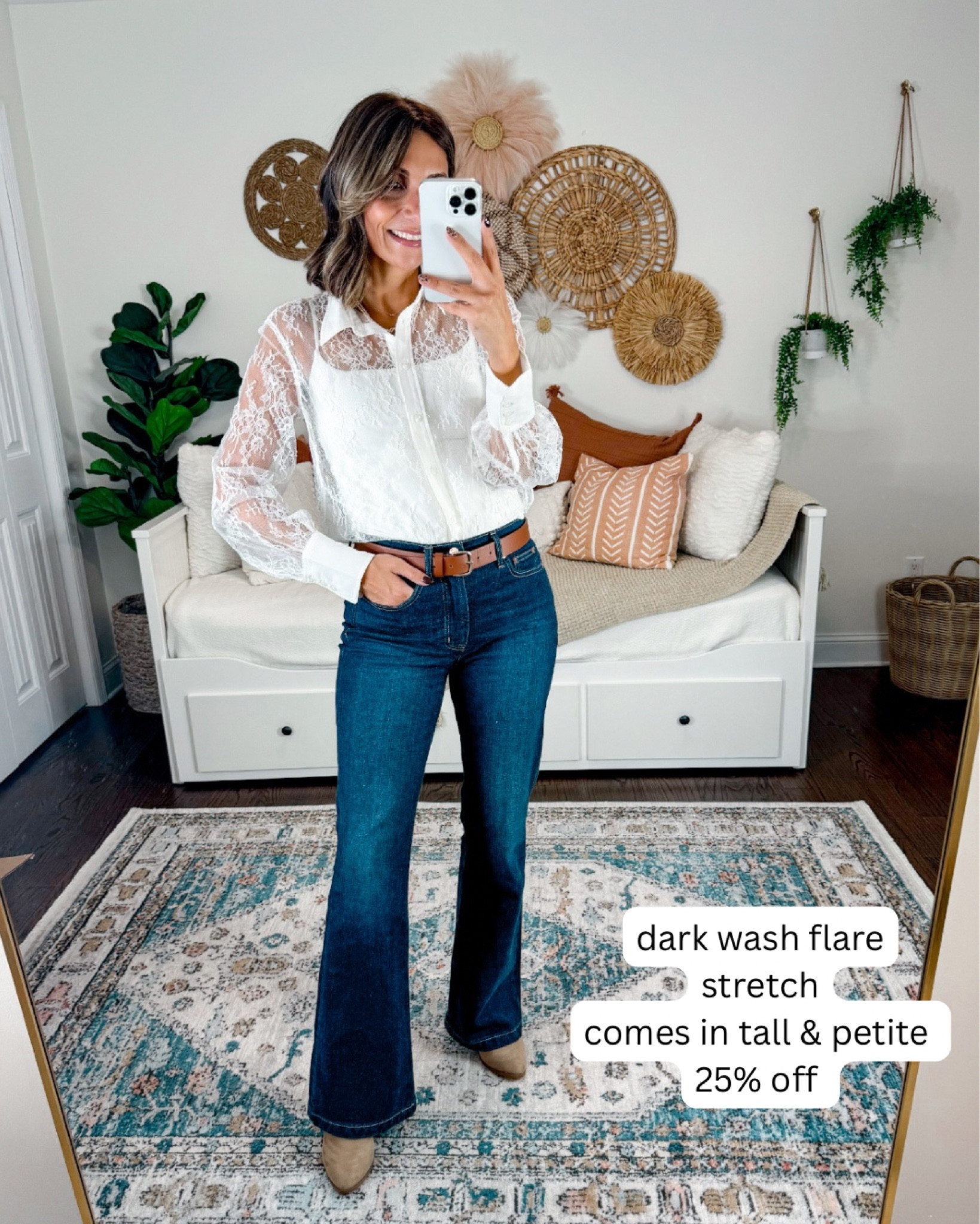 Love these 70s flare jeans from Gap
Order tts wearing my true size 2 

#LTKFindsUnder100 #LTKStyleTip #LTKOver40