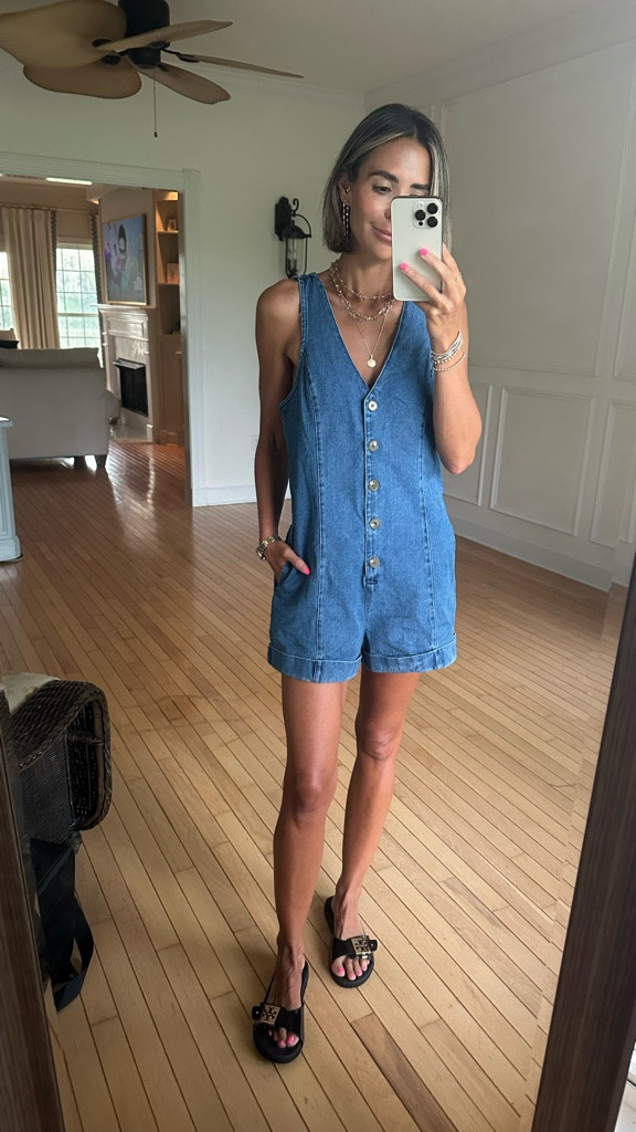 Vault 206 Denim romper, Tori Burch sandals, and Alison Avery Earrings…the perfect look

#LTKBeauty #LTKStyleTip #LTKOver40