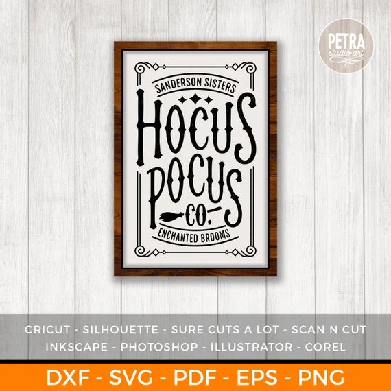 Hocus Pocus Co Ecnhanted Broom SVG. A Halloween SVG Cut File. - Etsy | Etsy (US)