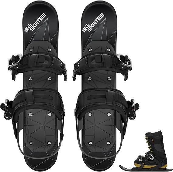 Skiskates - Short Mini Ski Skates for Snow | Skating Skis Snowblades Skiboards | Ice Skates for S... | Amazon (US)