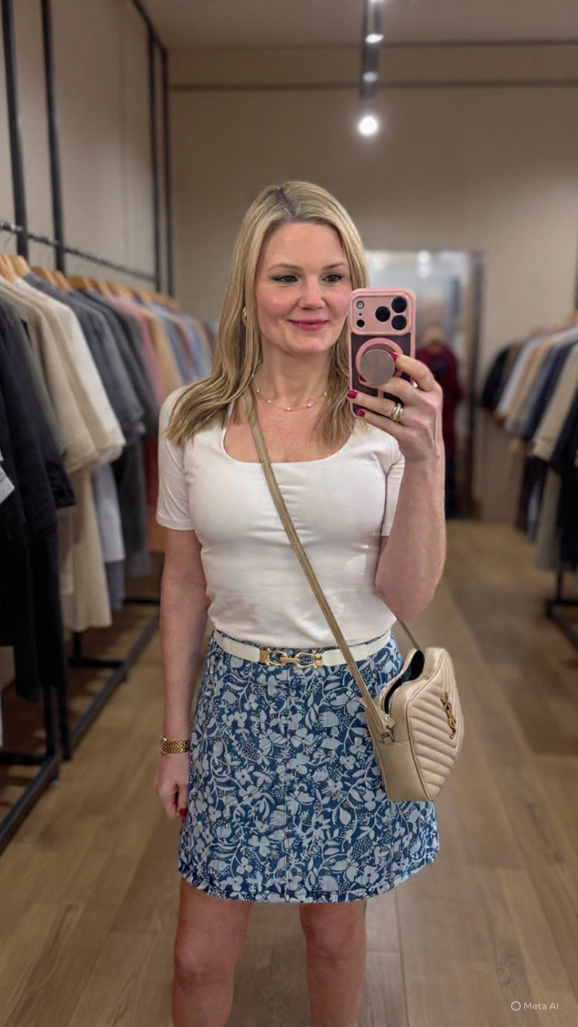 Cute date night outfit! Anna Sui x Old Navy mini skirt in size small. Top in size medium  

#LTKootd #LTKTall #LTKOver40