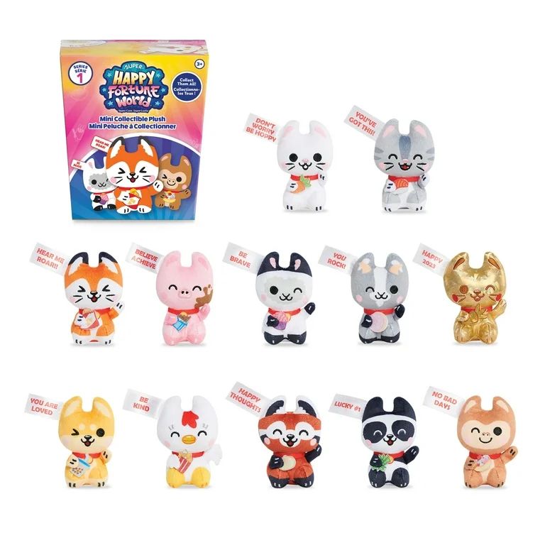 Super Happy Fortune World Mini Collectible Stylized Plush, Kids Toys for Ages 3 up | Walmart (US)