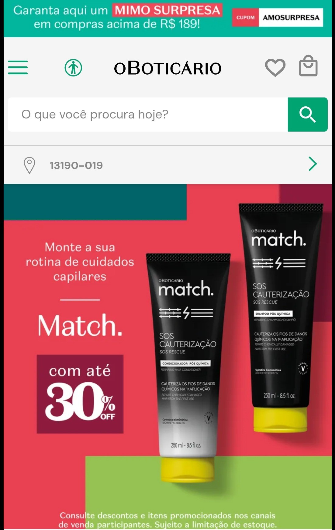 Promoção Match com desconto de até 30 %🛍. Corre aproveitar 🏃‍♀️🏃‍♂️#Match #boticário #ltk #Promoção 

#LTKbeauty #LTKbrasil #LTKsalealert