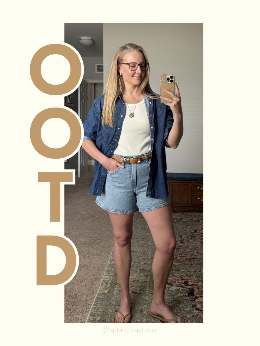 Transitional Spring weather in Florida calls for layers. I love this denim shirt as a “jacket” and justice for flipflops! 

Necklace, tank, and shorts are on sale!

#LTKootd #LTKSpringSale #LTKmomlife