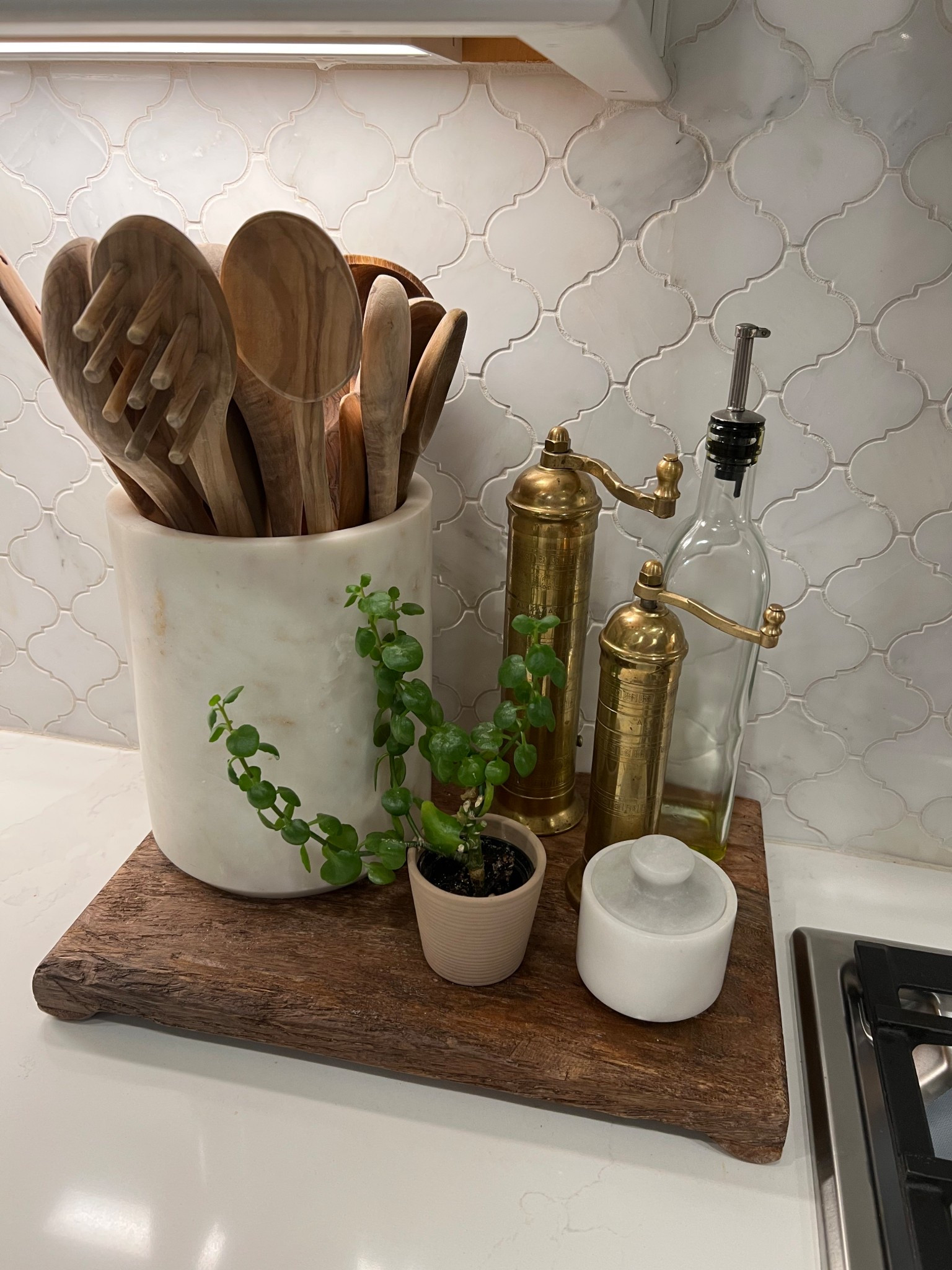 My absolute favorite go-to kitchen products that are elevated and made of super durable material like marble and olive wood! Some of these utensils and all of these cutting boards I’ve owned for over 7 years and they’re still in incredible condition! My utensil holder is actually a canister (the largest size) and I just take the lid off and use that as a mini marble tray for a candle somewhere else in my house 🥰

#LTKHome