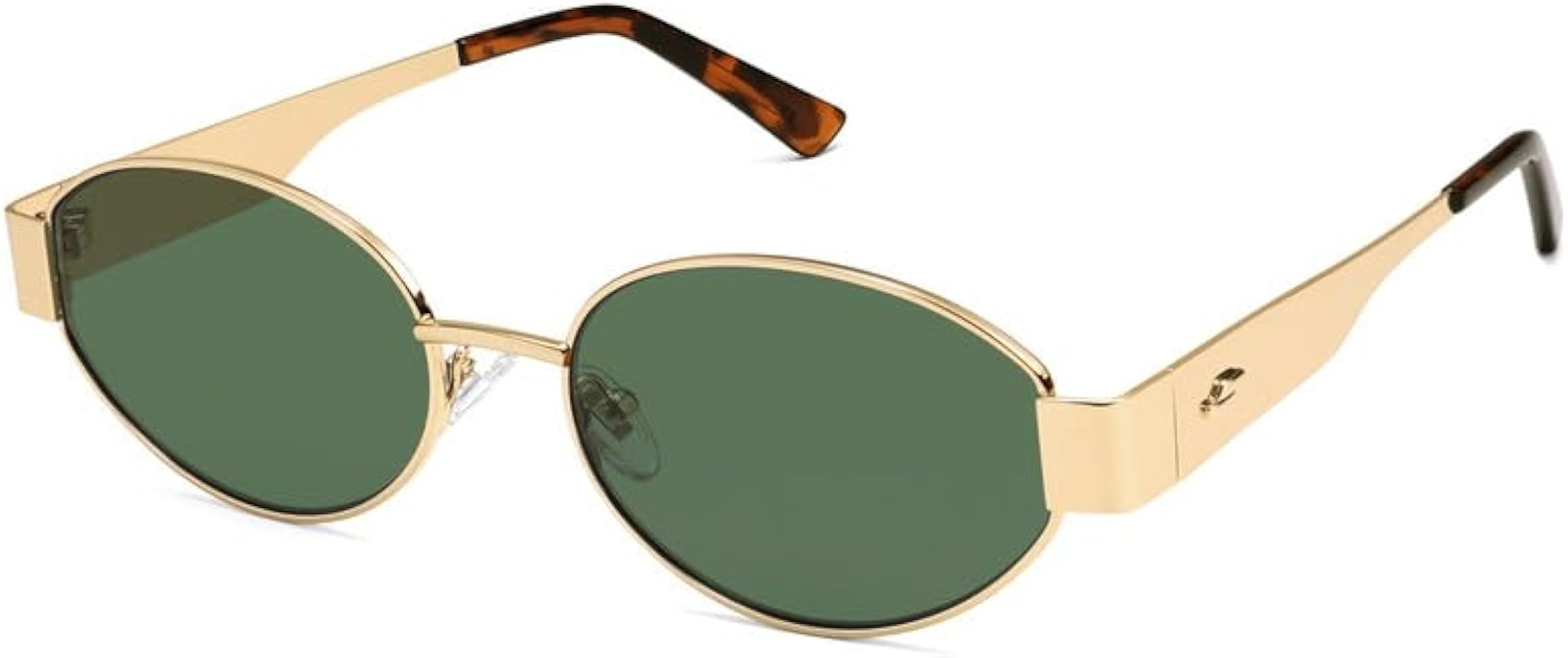 SOJOS Retro Oval Sunglasses for Women Trendy Classic Shades UV400 Protection | Amazon (US)