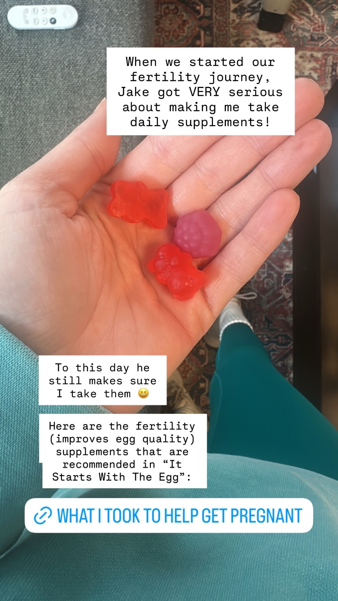 Here are the fertility (improves egg quality) supplements that are recommended in “It Starts With The Egg”: When we started our fertility journey, Jake got VERY serious about making me take daily supplements!  To this day he still makes sure I take them 😆

#LTKmorningroutine #LTKdayinmylife #LTKselfcare