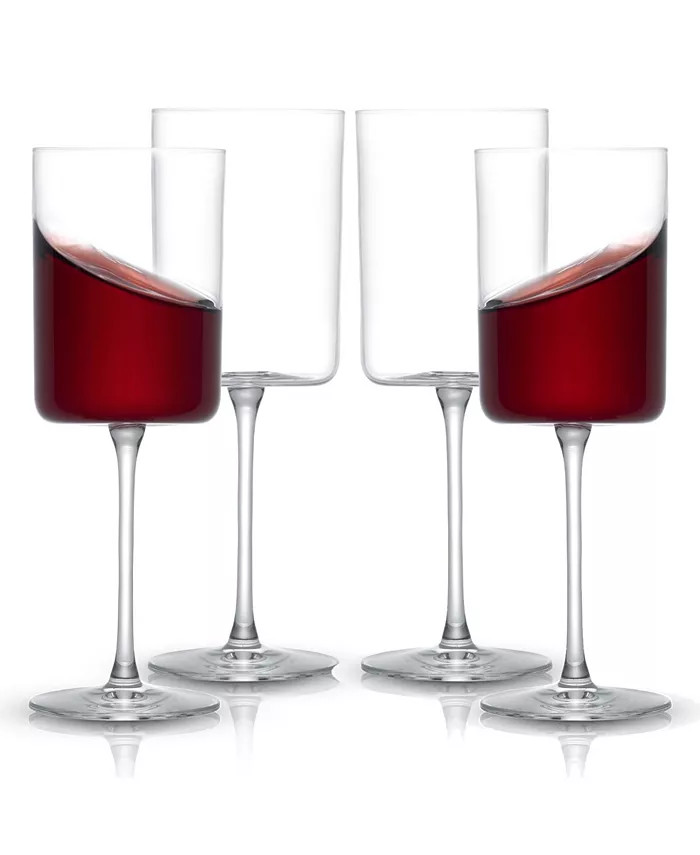 JoyJolt Claire Red Wine Glasses, Set of 4 - Macy's | Macy's