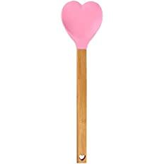 Generic Heart shaped silicone spatula – baking,stirring,pastry,kitchen utensil spoon – bamboo... | Amazon (US)